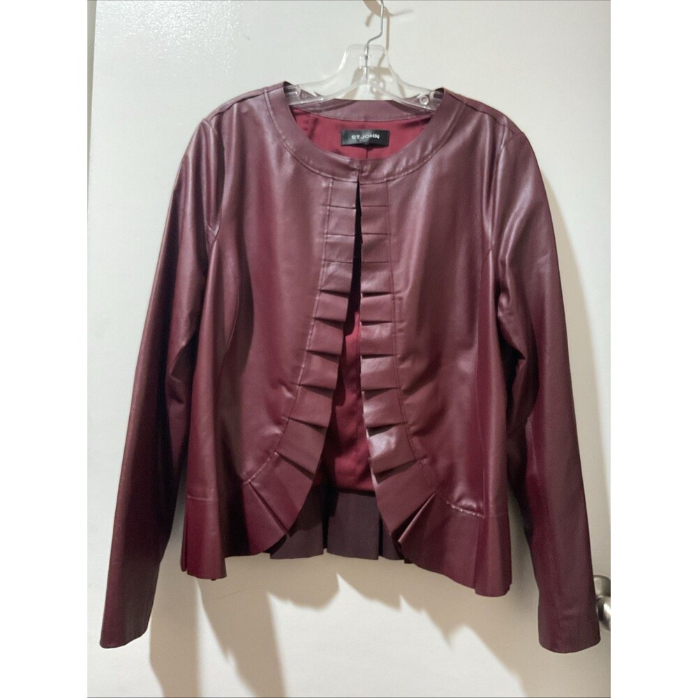 St John’s Leather Blazer One Closure Hook